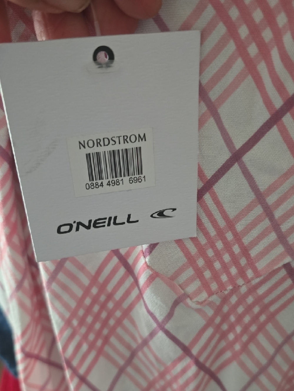 O'Neill Pink Plaid Lightweight Slip Dress - Picture 5 of 8